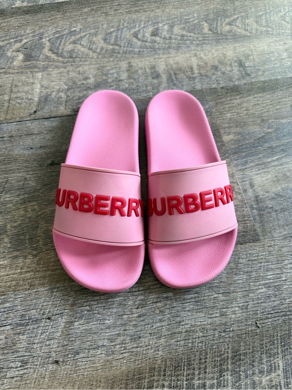 Burberry Pink Slides with Red Logo size 37